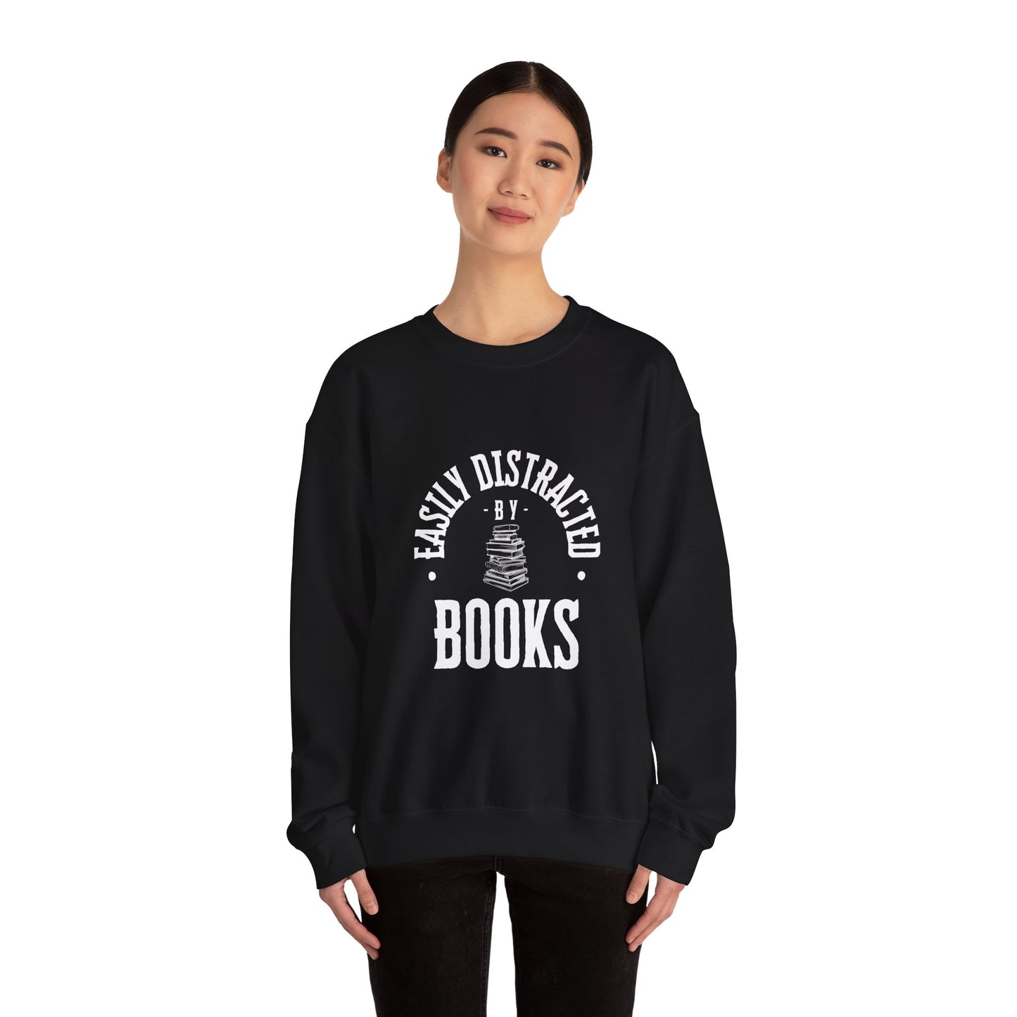 Easily Distracted by Books Crewneck Sweatshirt