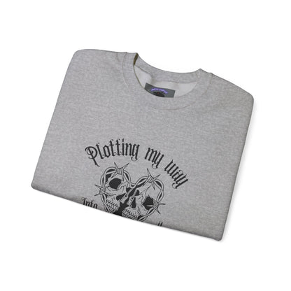 Plotting My Way Into a Villain's Heart Crewneck Sweatshirt