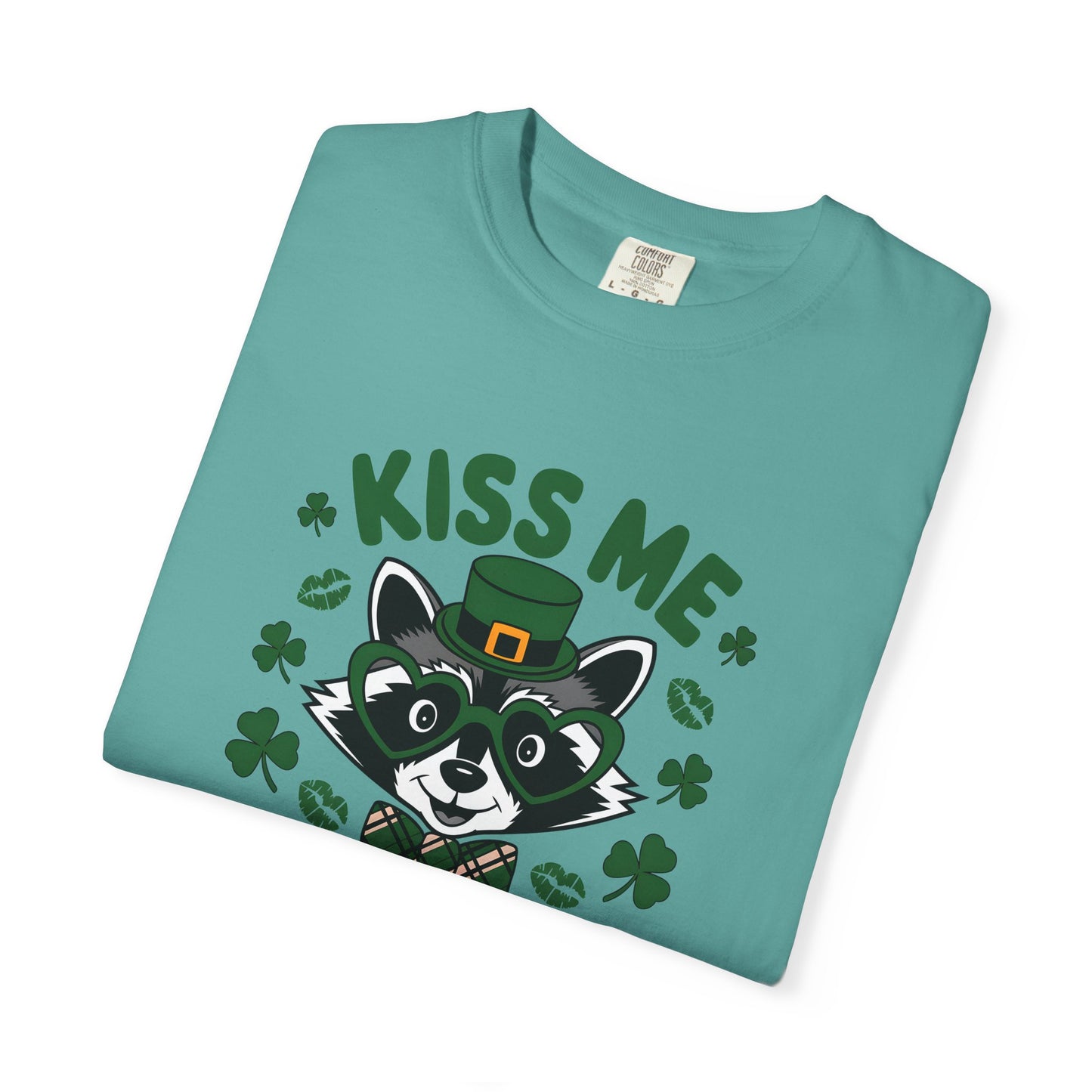 Kiss Me I'm Feral T-Shirt — Funny St. Patrick’s Day Raccoon Tee