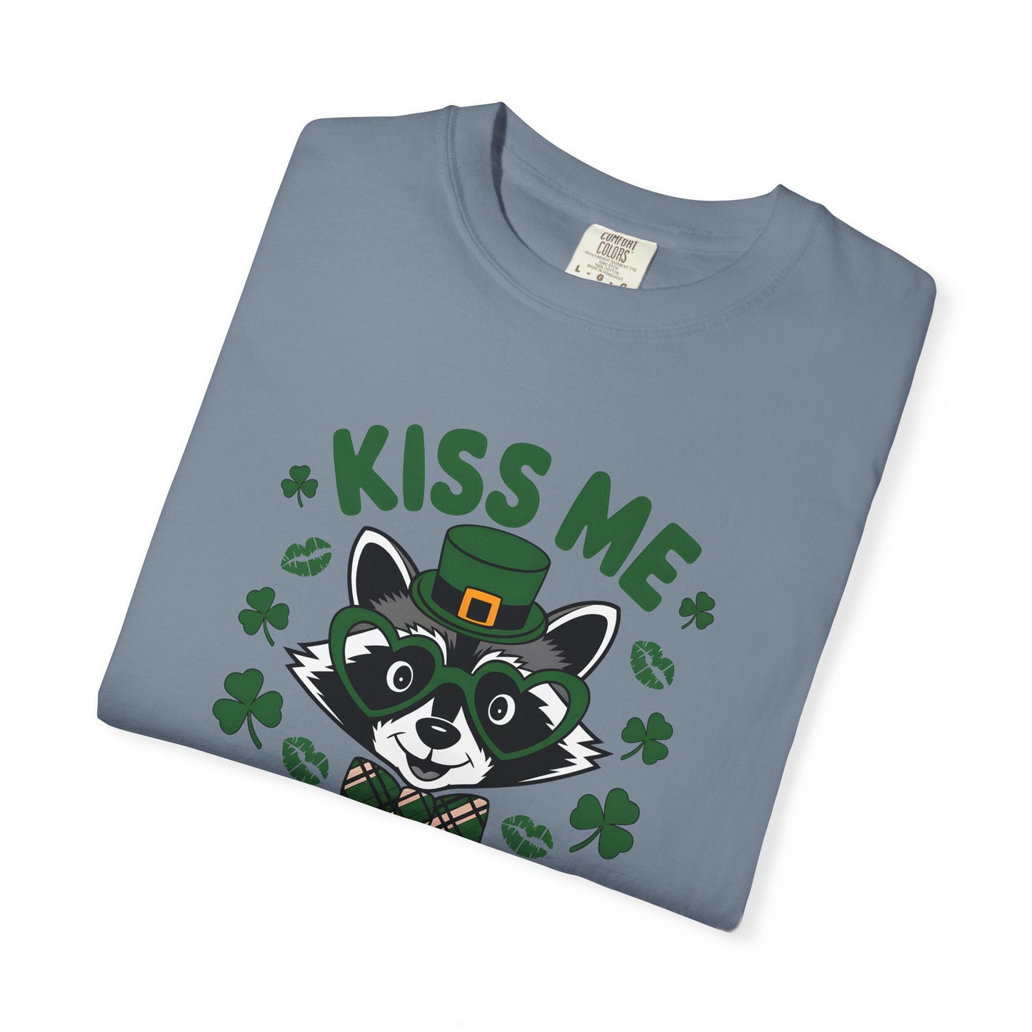 Kiss Me I'm Feral T-Shirt — Funny St. Patrick’s Day Raccoon Tee