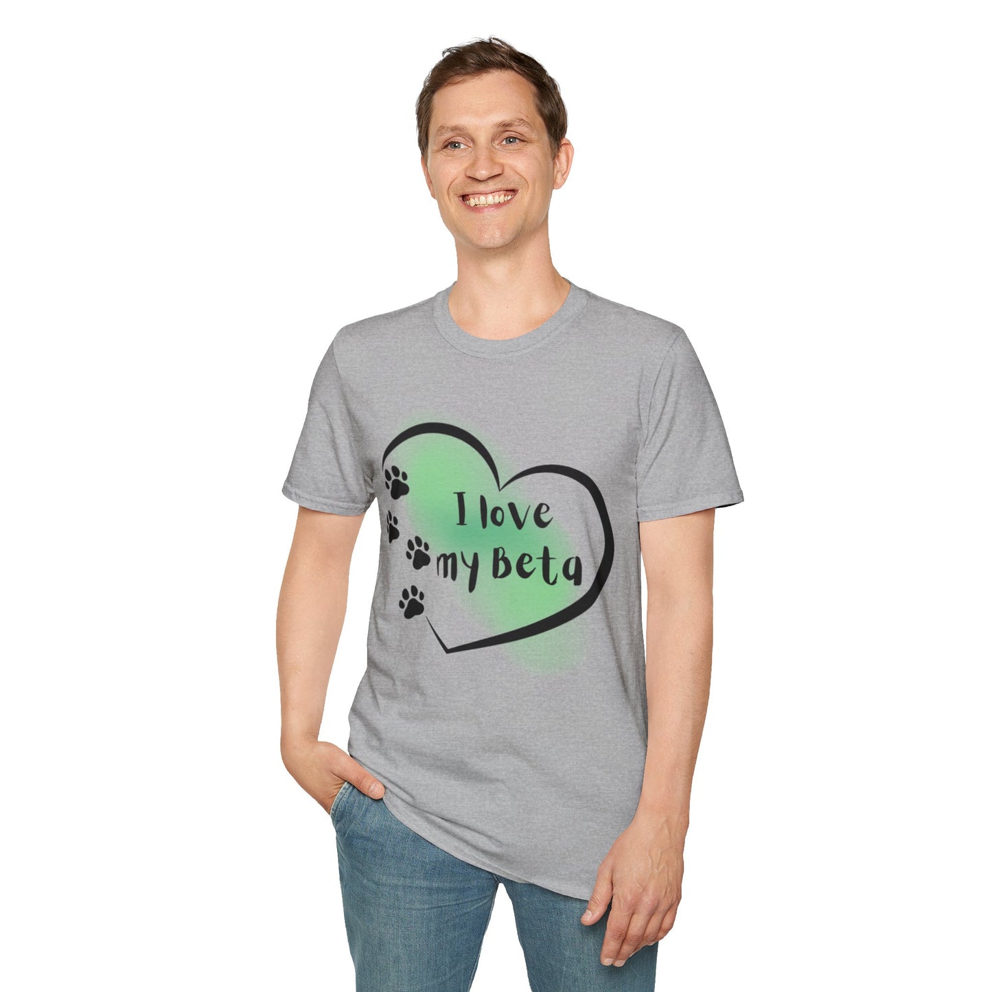 I Love My Beta T-Shirt — "I Love My Beta" Pup Life Design