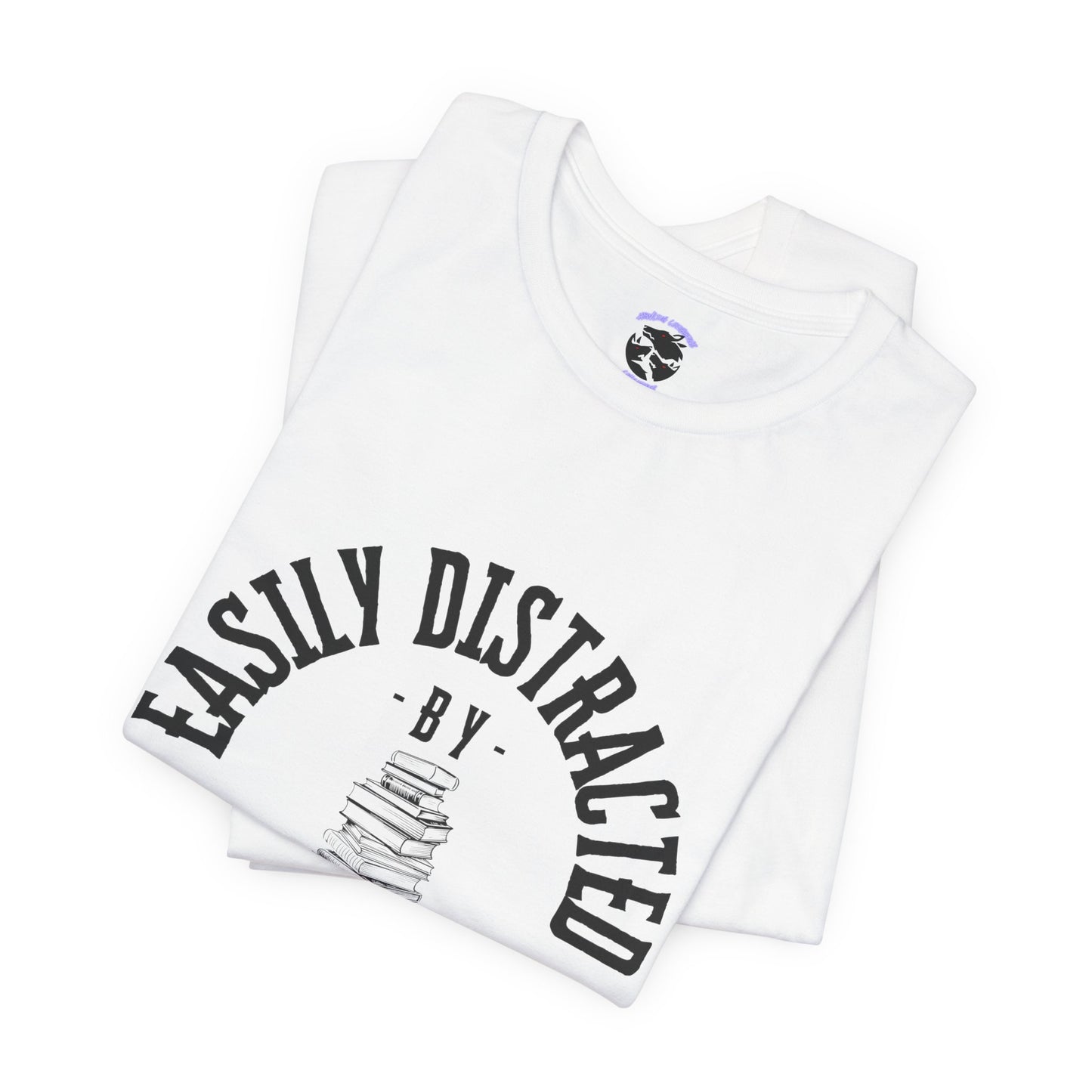 Easily Distracted By Books Graphic Tshirt